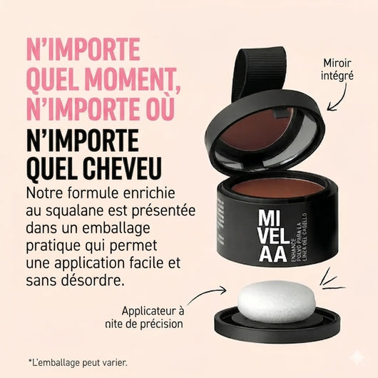MIVELAA Poudre Compacte Capillaire — Couverture Instantanée