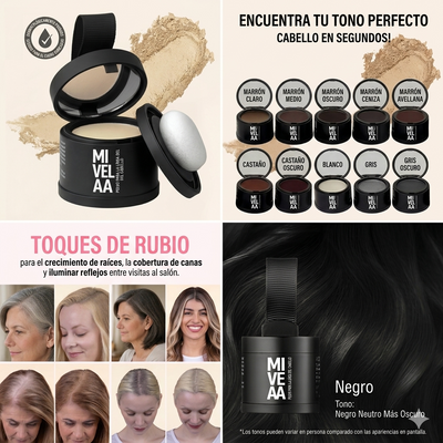 MIVELAA Polvo Compacto Capilar — Cobertura Instantánea